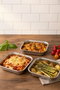 Hermia Set de 3 Recipientes para Horno de Acero Inoxidable, 650 ml